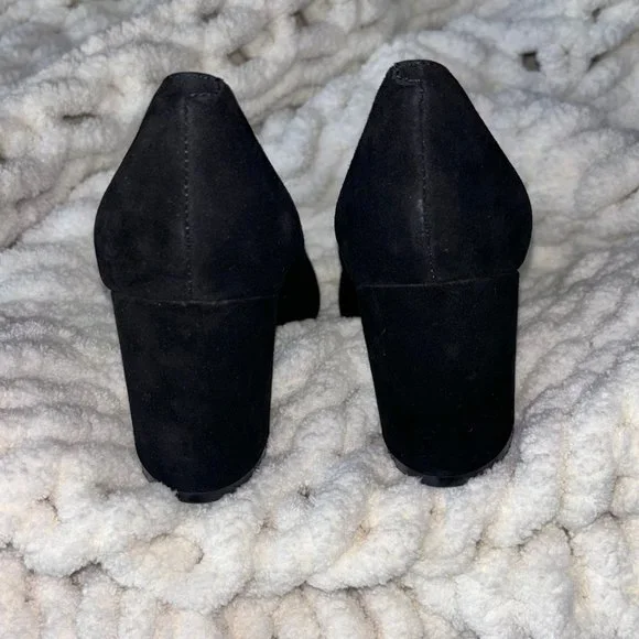 Marc Jacobs Zala Block Heel Pointed Toe Velvet Pumps - Picture 5 of 8